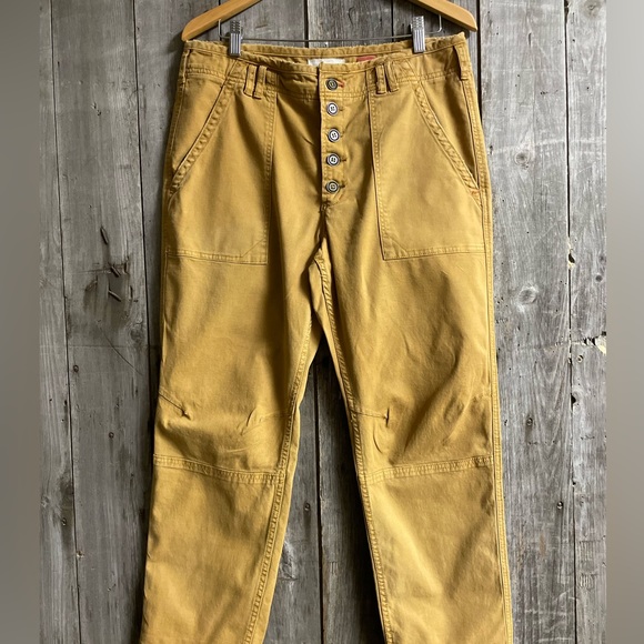 ANTHROPOLOGIE The Wanderer Pant High Rise pant in mustard - size 32 - Picture 6 of 8